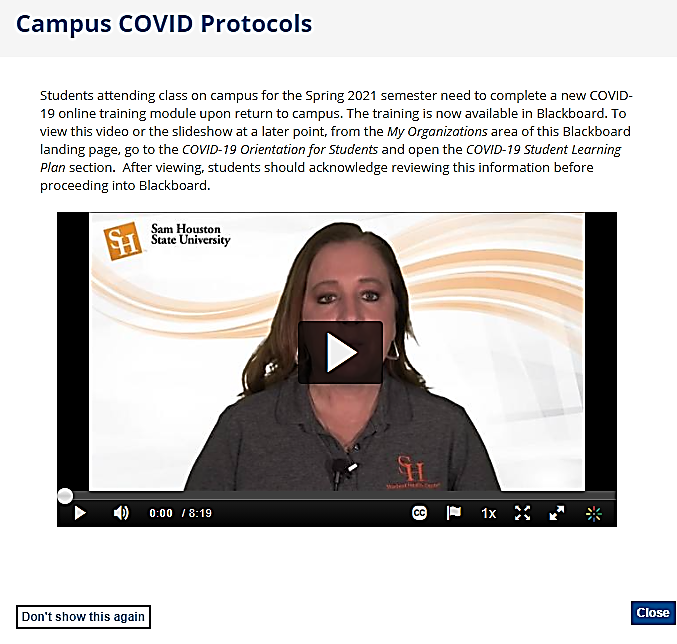 Campus COVID protocols